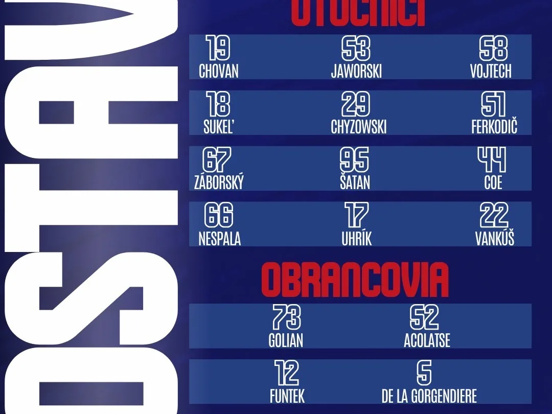 Zostava na dnešný Turnaj o pohár primátora