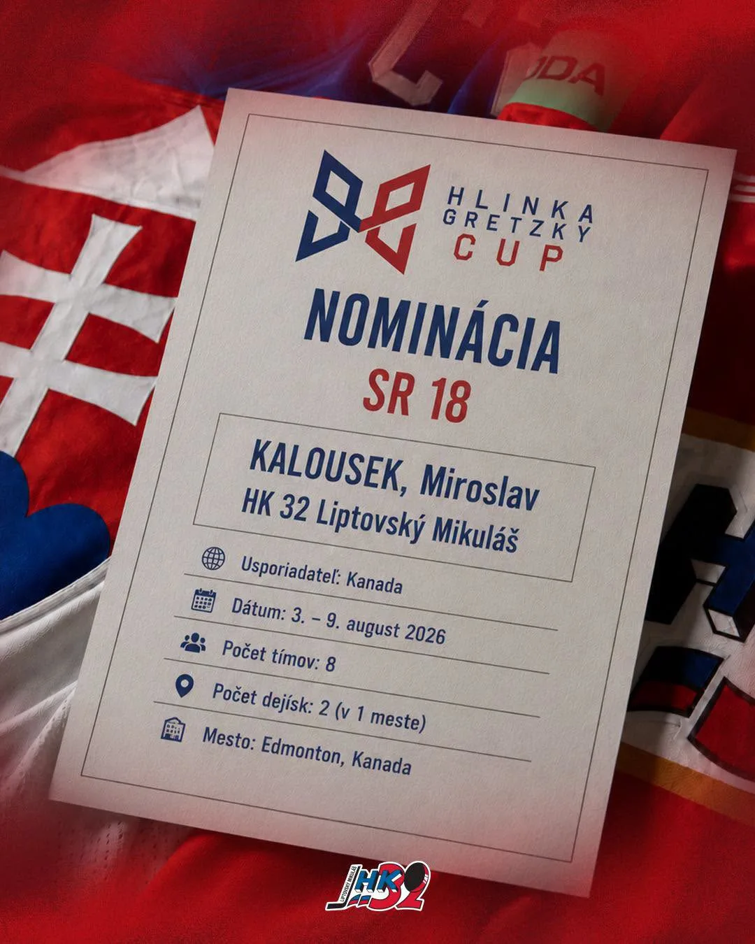 POZVÁNKA DO REPREZENTAČNÉHO VÝBERU