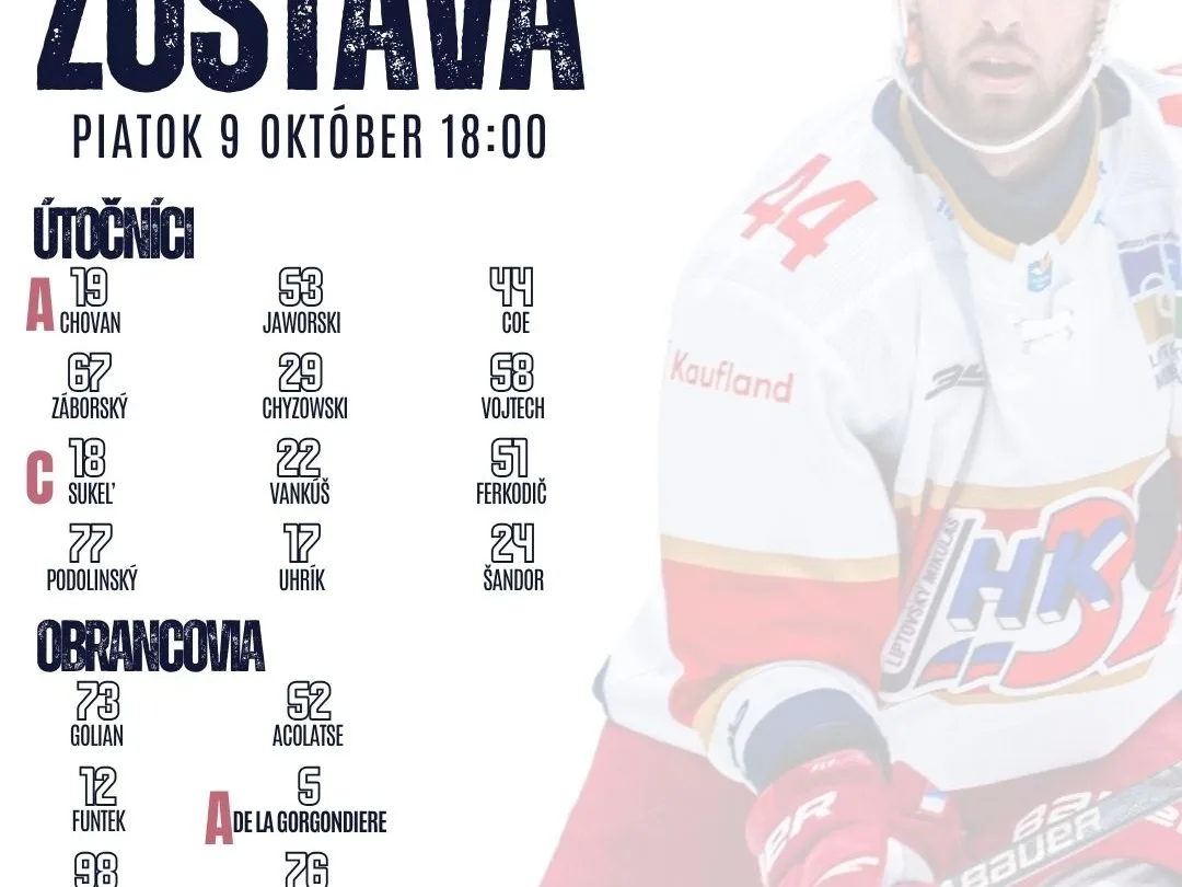 🏒🔥 ZOSTAVA NA DNEŠNÝ ZÁPAS! 🔥🏒