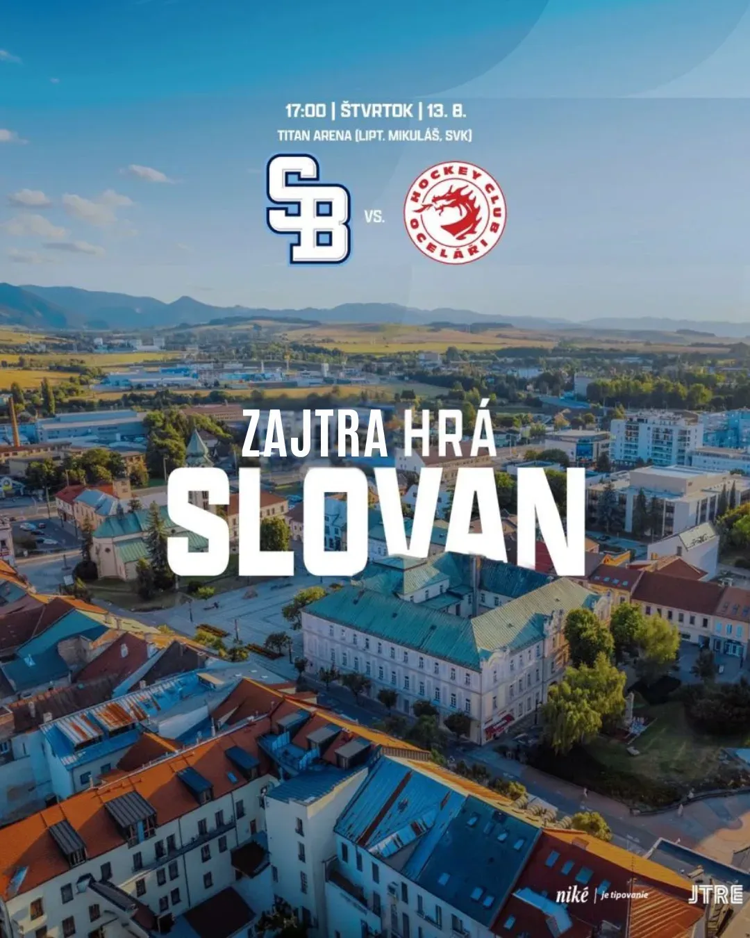 UŽ ZAJTRA HOKEJ NA NAŠOM ŠTADIÓNE! 🔥
