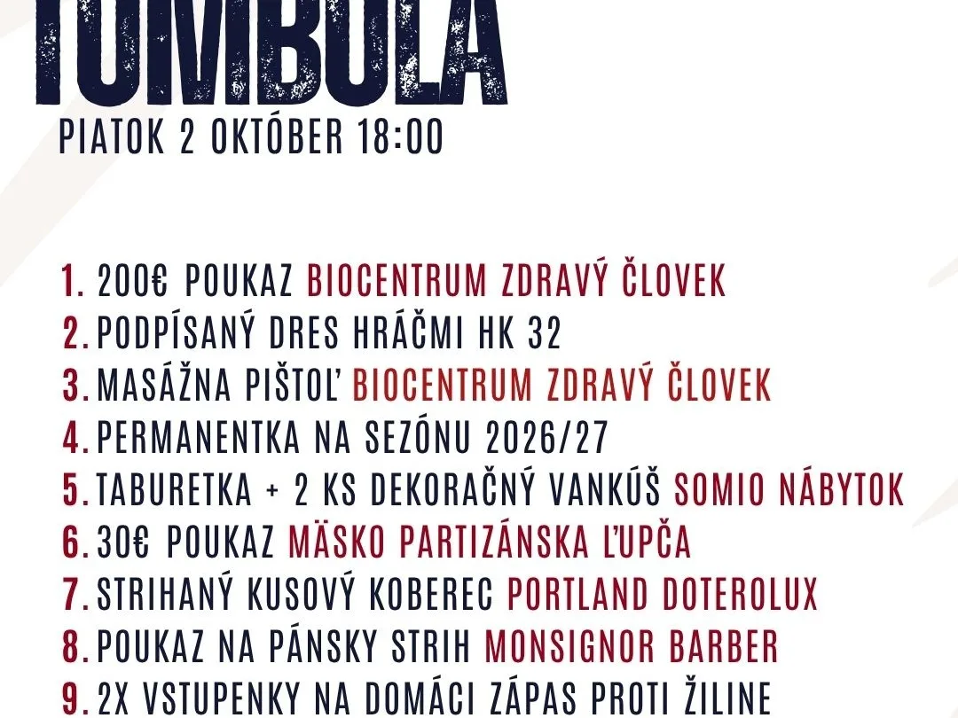 🔥🎟️ TOMBOLA NA DNEŠNÝ ZÁPAS! 🎟️🔥