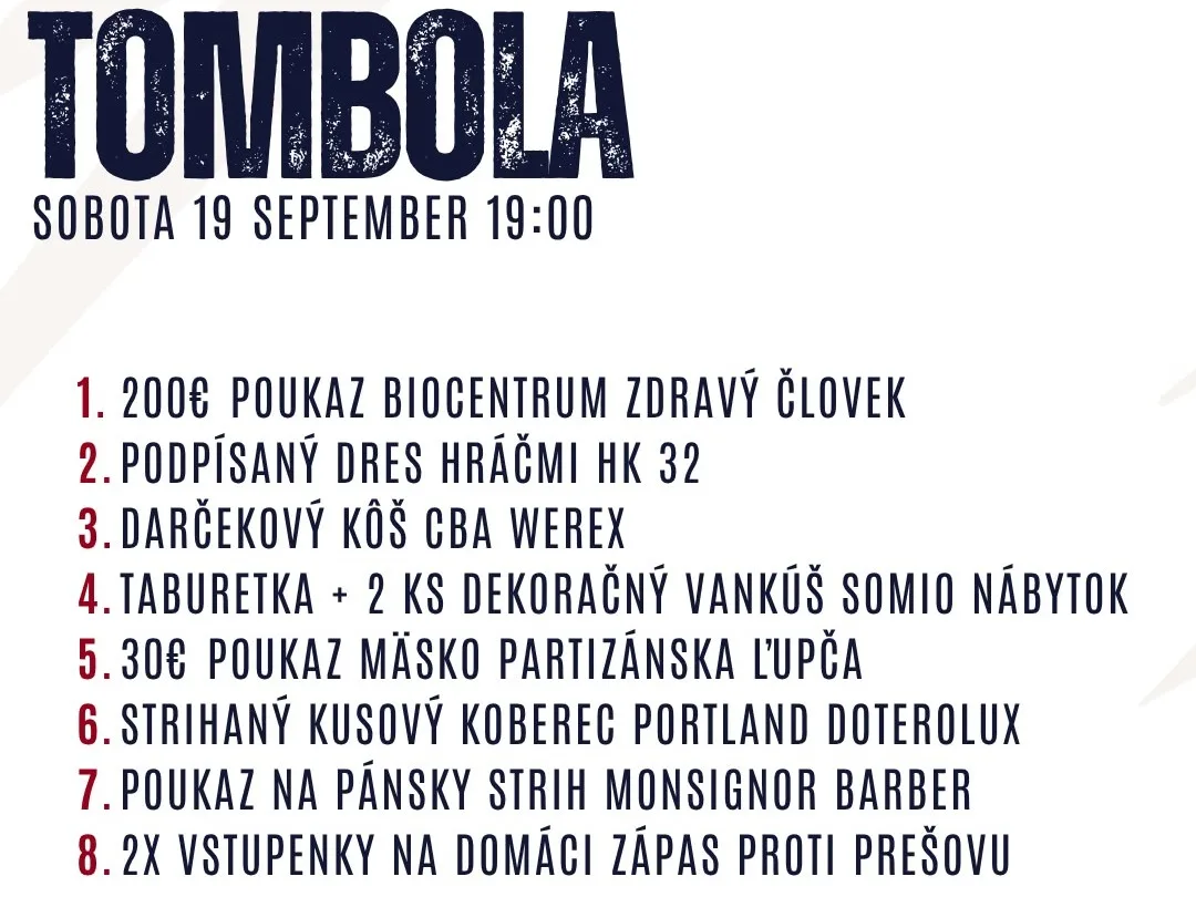 Aj dnes sme si pre vás pripravili parádnu tombolu! 🔥🎟️
